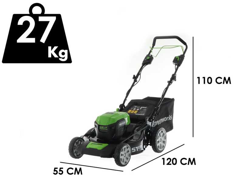 Tondeuse autotract&eacute;e &agrave; batterie Greenworks GD48LM51SP  48V - 51 cm