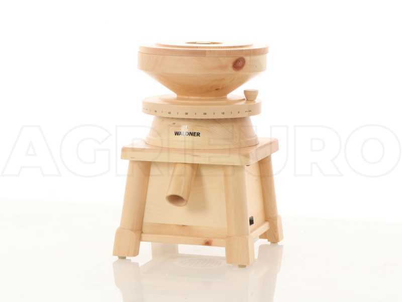 Waldner Family - Moulin &agrave; farine en pin cembro avec meules en pierre - 400W