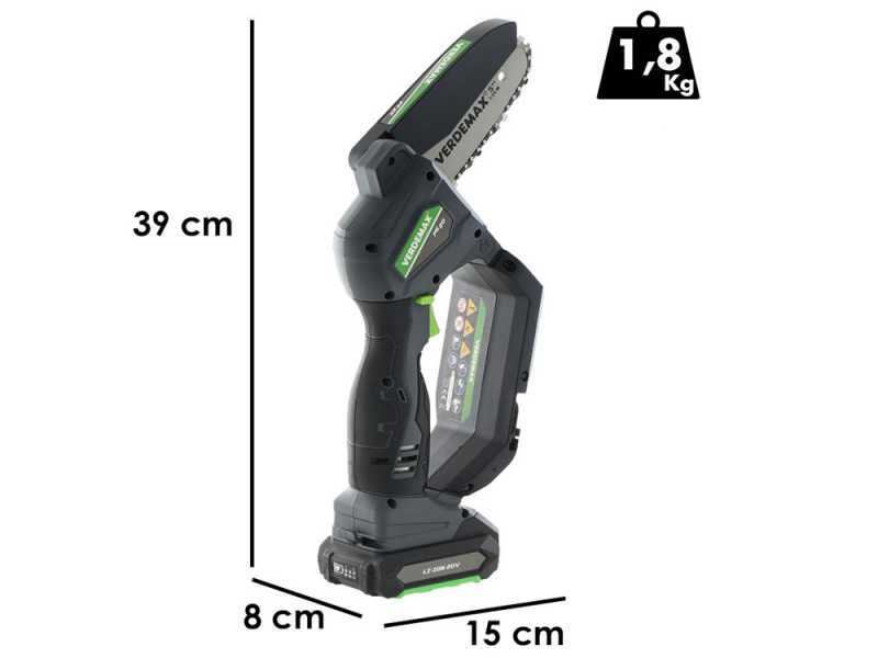 &Eacute;lagueuse sur batterie Verdemax PE20 - avec batterie 20V 2Ah