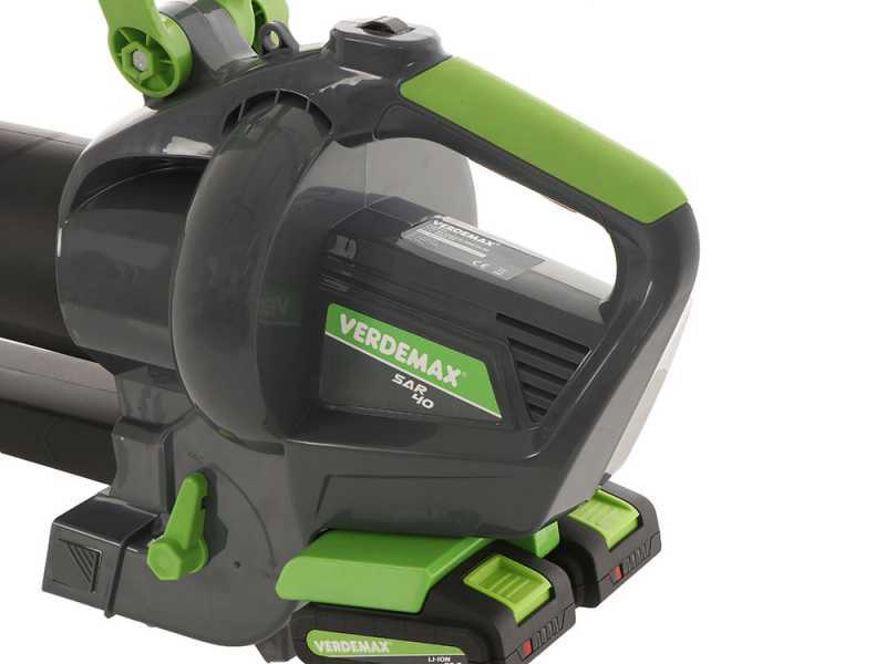 Verdemax SAR40  - Souffleur aspirateur &agrave; feuilles - 40 V 2.5 Ah
