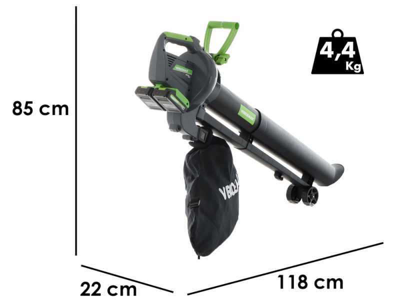 Verdemax SAR40  - Souffleur aspirateur &agrave; feuilles - 40 V 2.5 Ah
