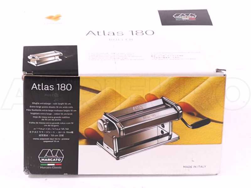 Marcato Atlas 180 Roller - Laminoir Machine &agrave; p&acirc;tes manuelle en INOX