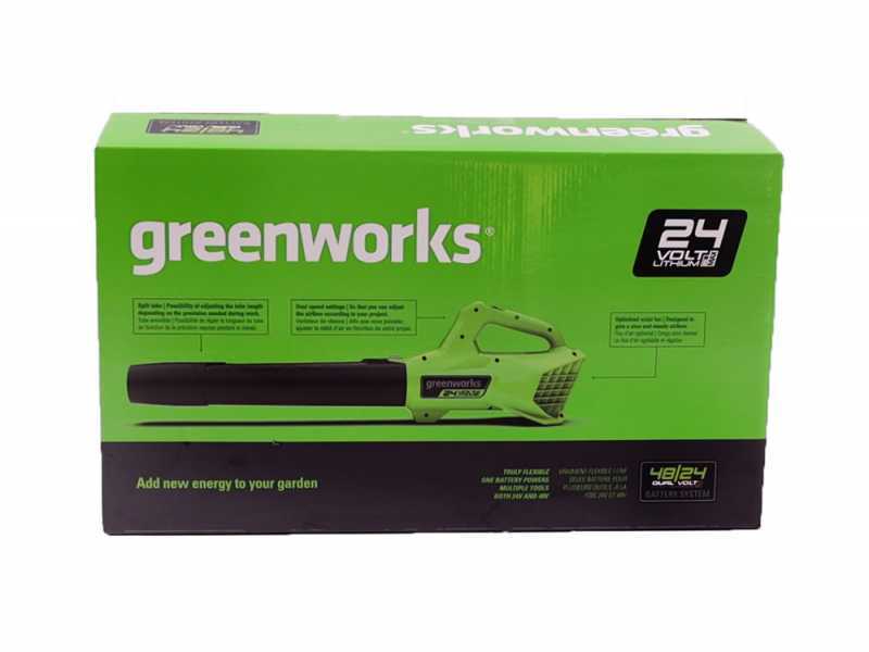 Souffleur &agrave; batterie axial Greenworks G24ABO 24V - SANS BATTERIE NI CHARGEUR