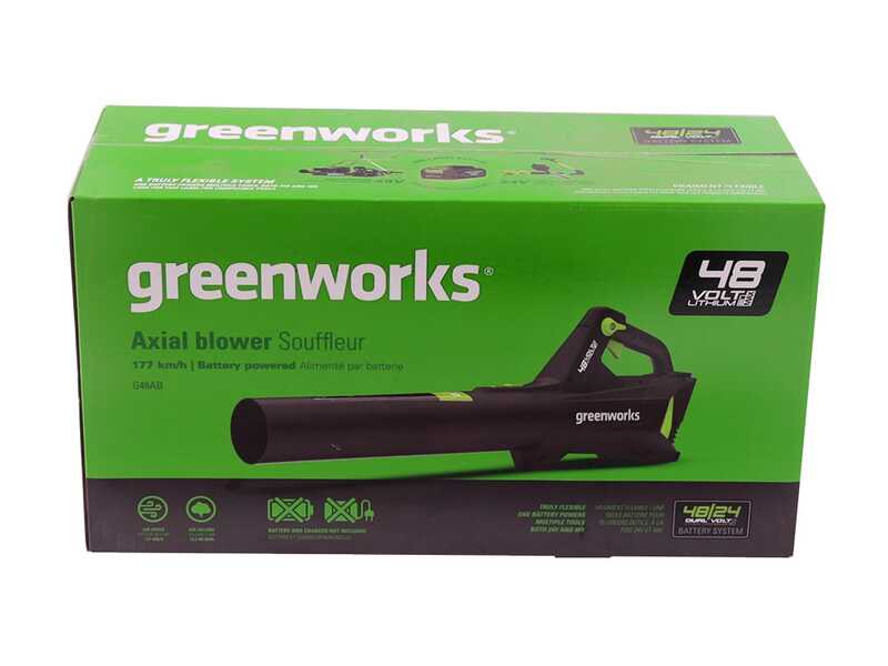 Greenworks G48AB - Souffleur &agrave; batterie axial - SANS BATTERIE NI CHARGEUR