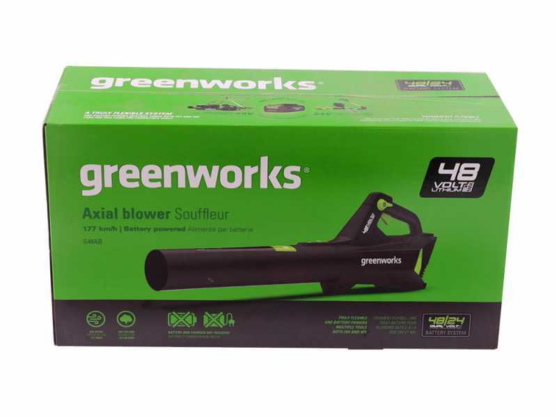 Souffleur axial &agrave; batterie Greenworks G48AB 48 V- avec batterie de 2Ah