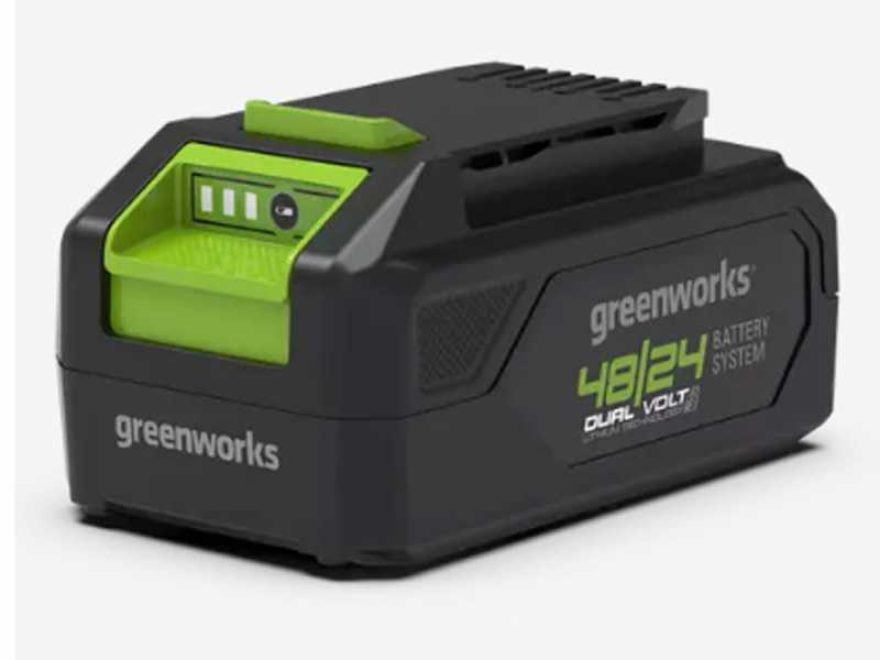 Souffleur aspirateur &agrave; batterie Greenworks GD48BV 48 V - avec batterie de 4Ah