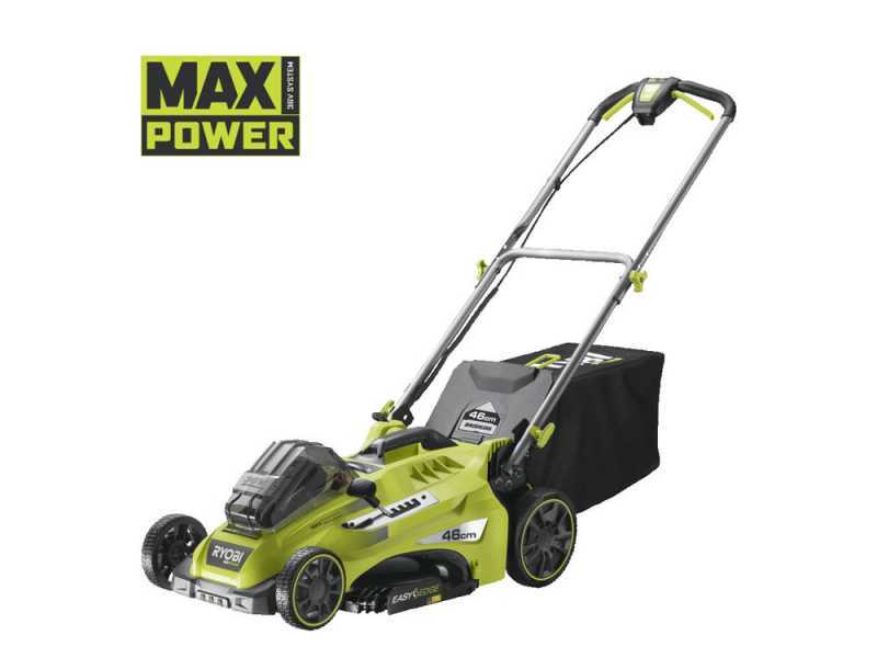 Tondeuse &agrave; batterie RYOBI RLM36X46H50PG - 36V - 5Ah - bac de 45 l - coupe de 46 cm