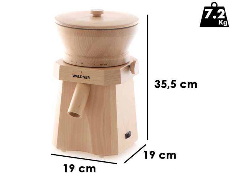 Waldner Silence - Moulin &agrave; farine en h&ecirc;tre avec meules en pierre - 400W