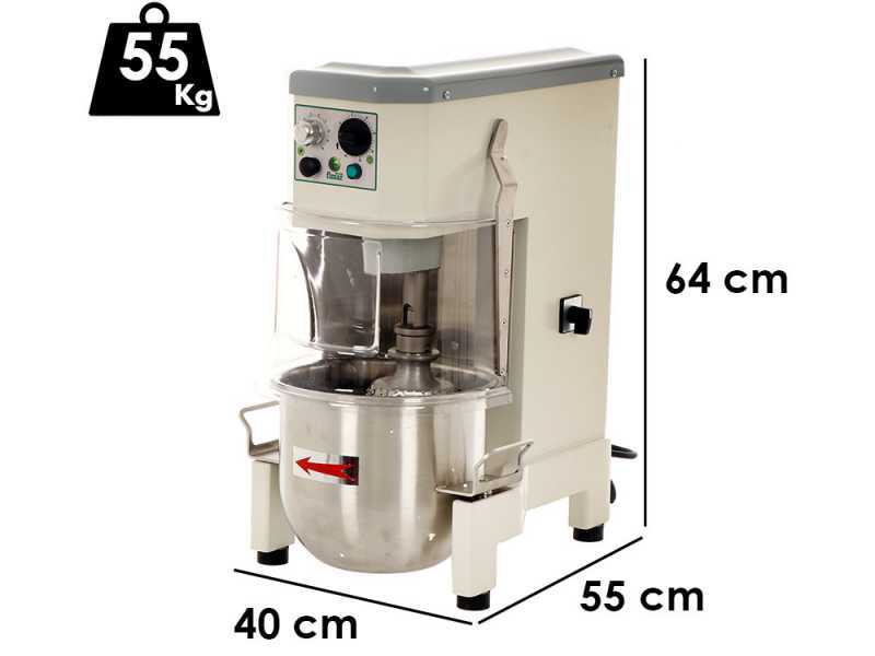 FIMAR PLN12BV - Batteur m&eacute;langeur plan&eacute;taire - Cuve en acier INOX de 10 litres