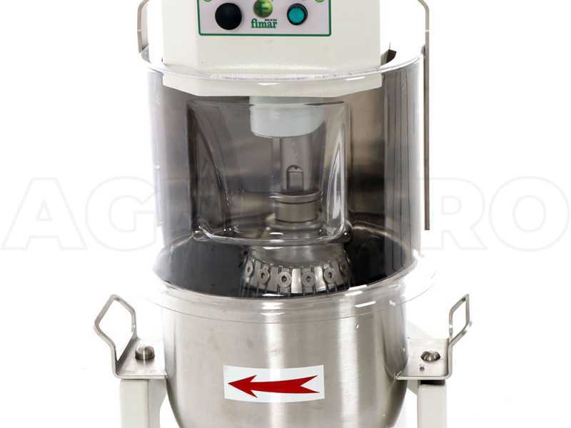 Batteur m&eacute;langeur plan&eacute;taire FIMAR PLN20BV - Cuve en acier INOX de 20 litres