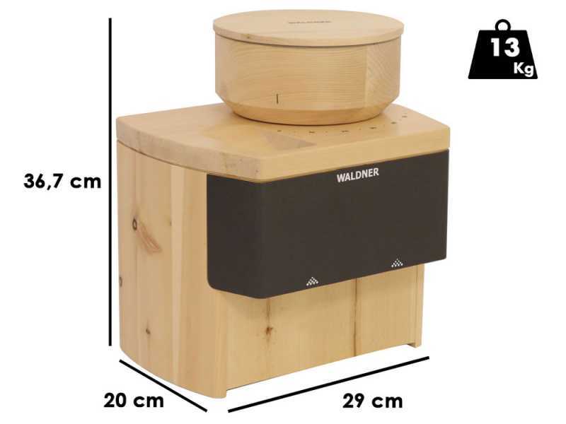 Waldner Luis - Moulin &agrave; farine en pin cembro avec meules en pierre - 400W