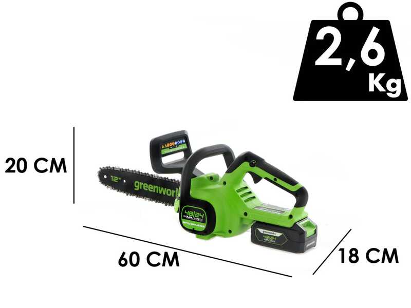 Greenworks GD24CS30 - Tron&ccedil;onneuse &eacute;lectrique  24V - Guide de 30 cm - SANS BATTERIE NI CHARGEUR