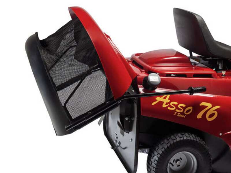 Eurosystems ASSO 76 Mini rider  - Tondeuse rider autoport&eacute;e - Bo&icirc;te de vitesse manuelle - Largeur de coupe 76 cm
