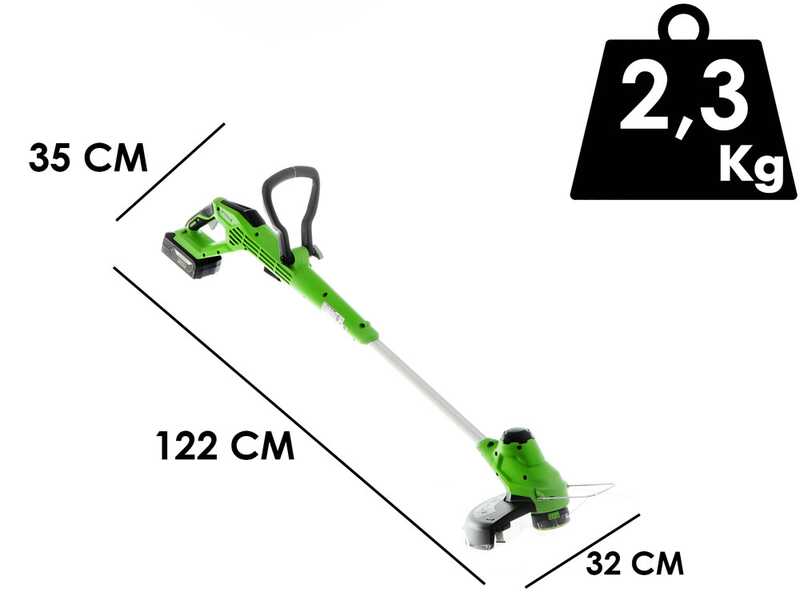 Greenworks G24LT28 - Coupe-bordure &agrave; batterie  - SANS BATTERIE NI CHARGEUR