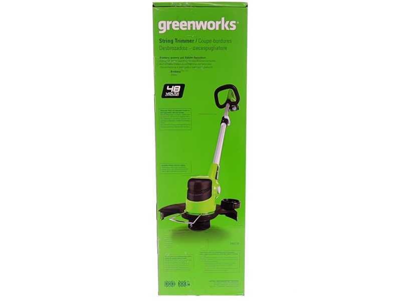 Coupe-bordures &eacute;lectrique &agrave; batterie Greenworks G48LT30 24V - batterie de 4 Ah