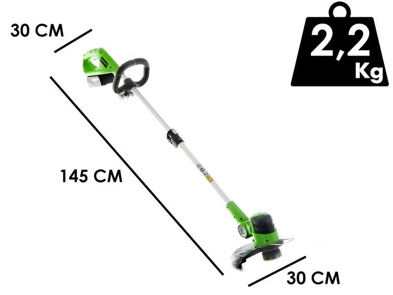 Greenworks G48LT30 - Coupe-bordures &eacute;lectrique &agrave; batterie - 48V 2Ah + batterie de 2Ah