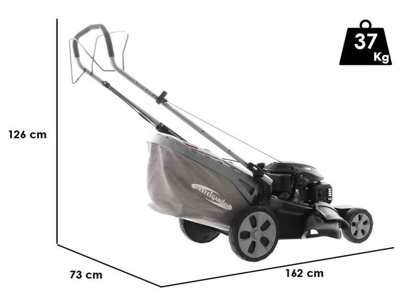 CastelGarden XS 55 S - Tondeuse &agrave; gazon tract&eacute;e thermique -  4 en 1 - Coupe 53cm
