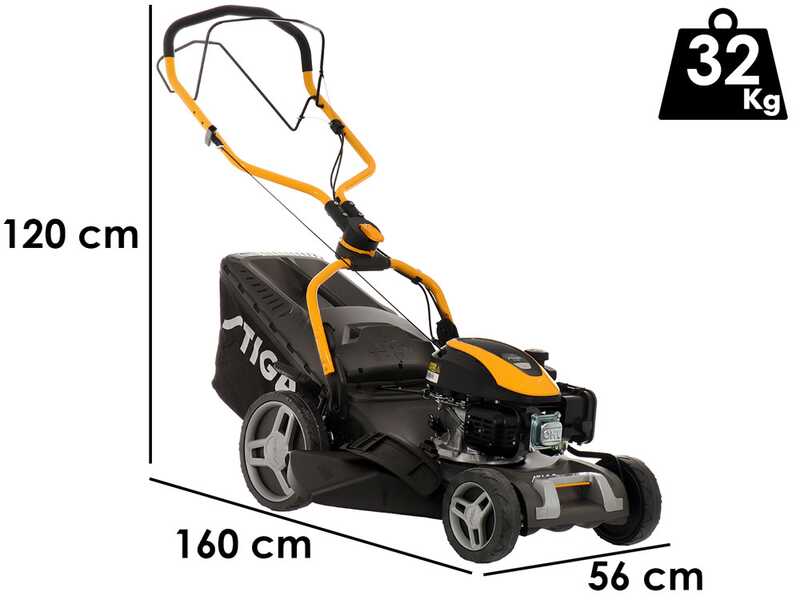 Stiga COMBI 748 S - Tondeuse &agrave; gazon thermique tract&eacute;e  - 4 en 1 - Moteur ST 140