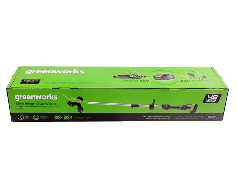 Greenworks G48ST8 - Coupe-bordure &eacute;lectrique &agrave; batterie - 48V 2Ah
