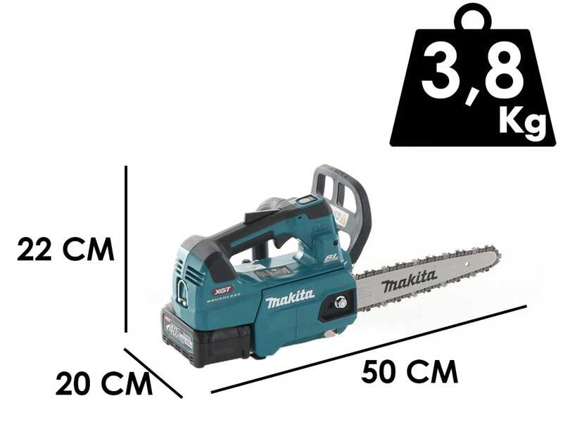 Makita UC006G - Tron&ccedil;onneuse &agrave; batterie 4Ah 40V - Guide Carving 25 cm
