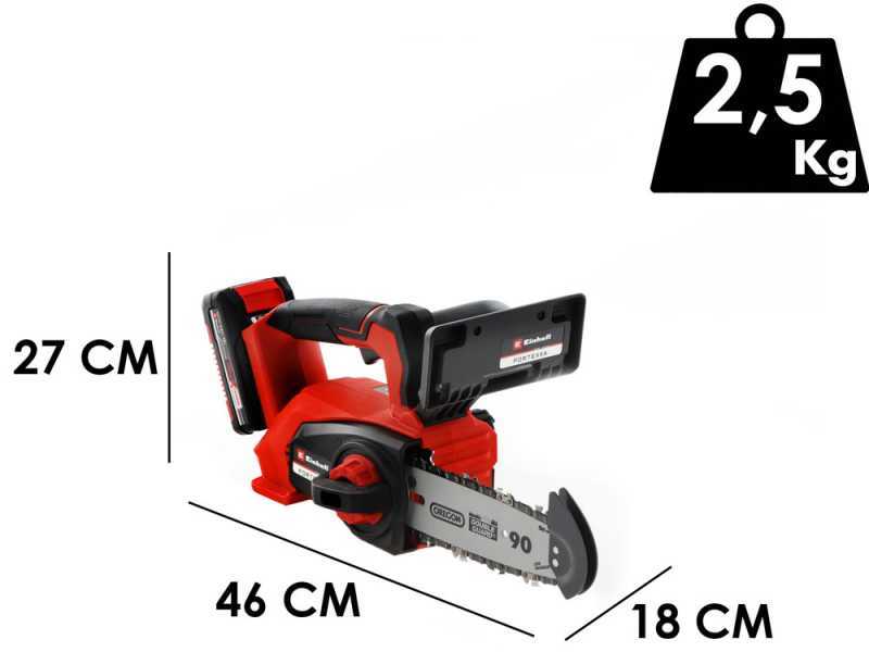 Tron&ccedil;onneuse d'&eacute;lagage &agrave; batterie Einhell Fortexxa 18/20 TH- Batterie de 18V et 2.5Ah
