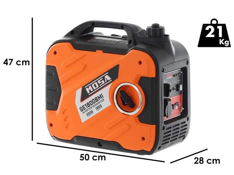 Mosa GE 1800 BMI - Groupe &eacute;lectrog&egrave;ne inverter 2 kW - Continue 1.8 kW Monophas&eacute;