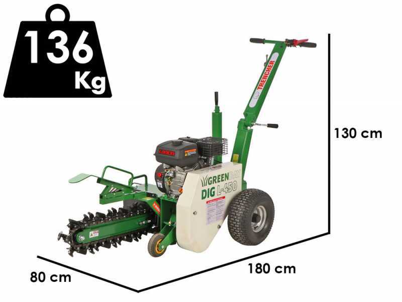 GreenBay L-450  - Trancheuse de sol - Moteur Loncin 196cm3