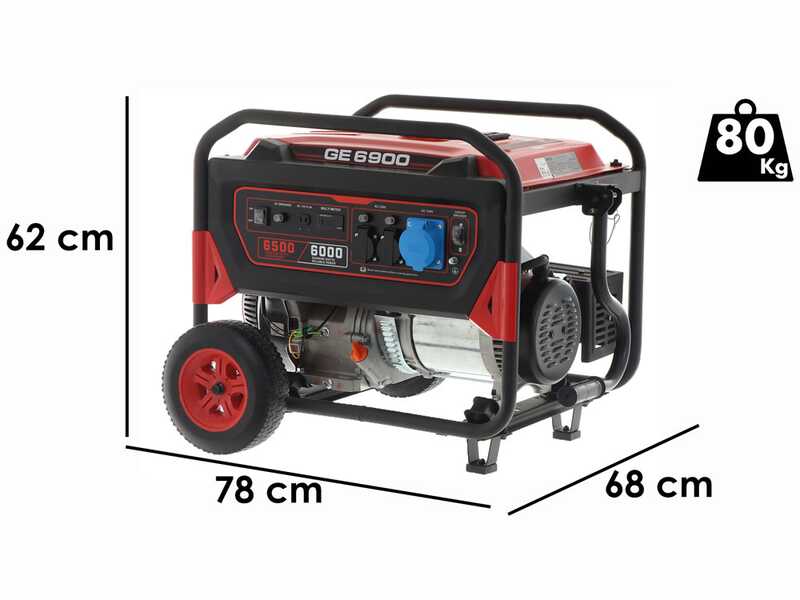 Mosa GE 6900 - Groupe &eacute;lectrog&egrave;ne 6.5 KW monophas&eacute; sur chariot - Moteur 4 temps essence