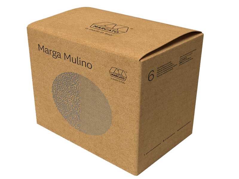 Marcato Marga 180g - Moulin &agrave; farine et floconneuse manuelle avec rouleaux en acier inox
