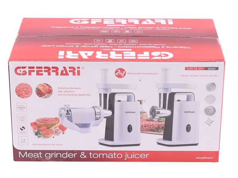 G3 Ferrari Tartar - Presse-tomates - Machine multifonctions - Hachoir &agrave; viande