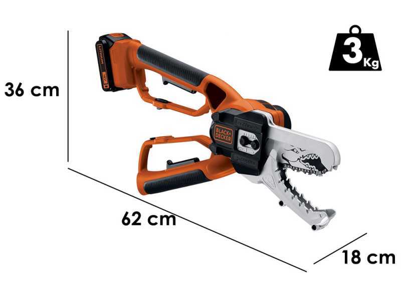 &Eacute;lagueuse sur batterie Black&amp;Decker Alligator GKC1000L - Batterie 18V 2Ah