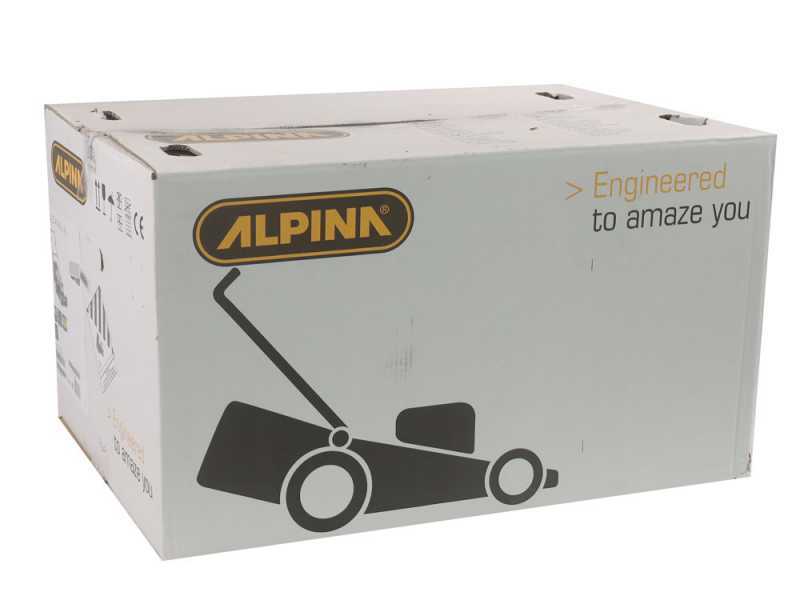 Tondeuse &agrave; pouss&eacute;e &agrave; batterie Alpina AL5 4148 li KIT - Batterie de 48V 4Ah - Largeur de coupe 41 cm