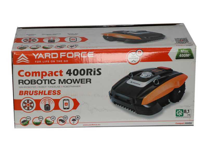 Yard Force Compact 400RiS - Robot tondeuse - Gestion via  App - Capteurs IRadar