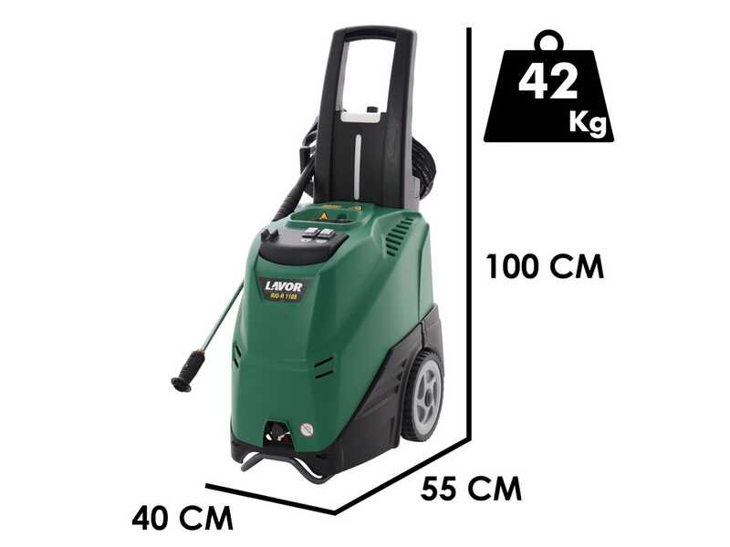 Lavor RIO-R 1108 - Nettoyeur haute pression &agrave; eau chaude Lavorwash - 145 bar - 450 L/h
