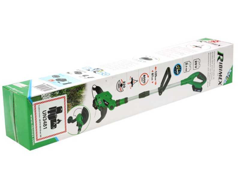 Coupe-bordures &agrave; batterie RIBIMEX PRBAT20-CB - Batterie de 20V 2Ah