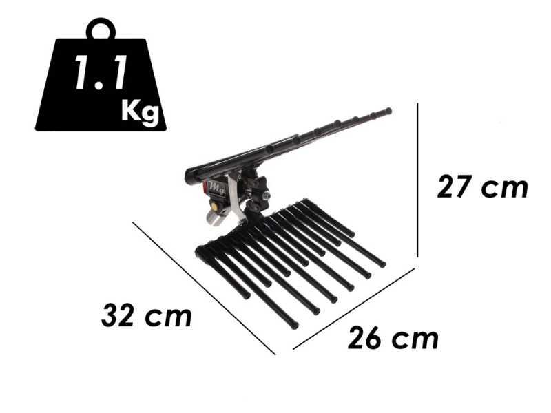 Peigne vibreur pneumatique Lisam MG Magnesium - 7 - 8 bars - 1700 battements par minute