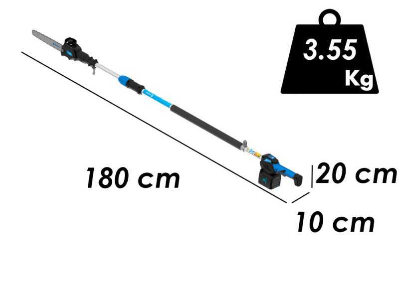 Perche &eacute;lagueuse &eacute;lectrique &agrave; batterie Campagnola T-REX 160 - 240 sur perche  - Batterie de 21,6 V 5 Ah
