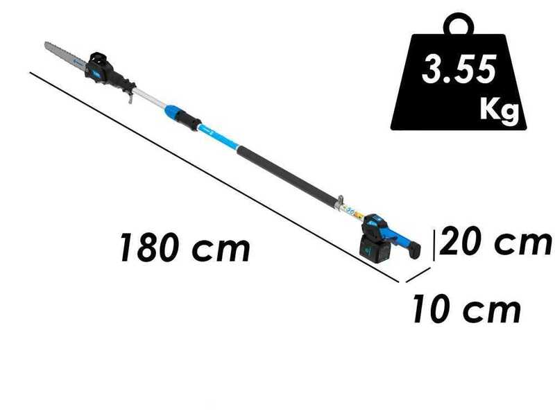 Perche &eacute;lagueuse &eacute;lectrique &agrave; batterie Campagnola T-REX 160 - 240 sur perche  - Batterie de 21,6 V 5 Ah