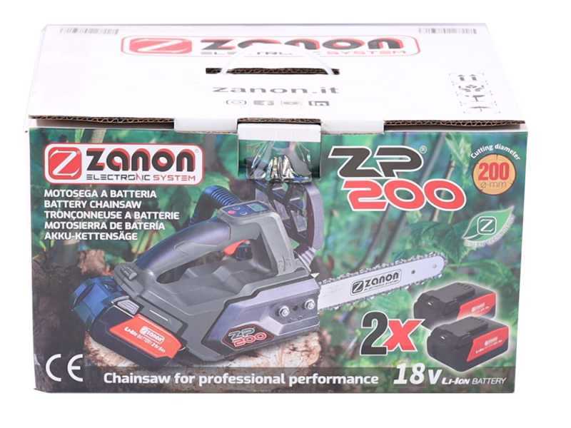ZANON ZP 200 - Tron&ccedil;onneuse &agrave; batterie  2 x 18V - 5Ah - Lame de 20cm