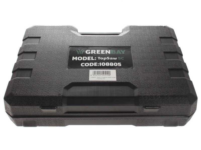 &Eacute;lagueuse &eacute;lectrique &agrave; batterie GreenBay TopSaw 5C - Avec 2 batteries de 16,8 V - 2 Ah