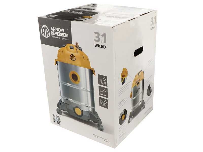Annovi &amp; Reverberi WD30X - Aspirateur eau et poussi&egrave;re - Multifonction - Souffleur - 1600 W