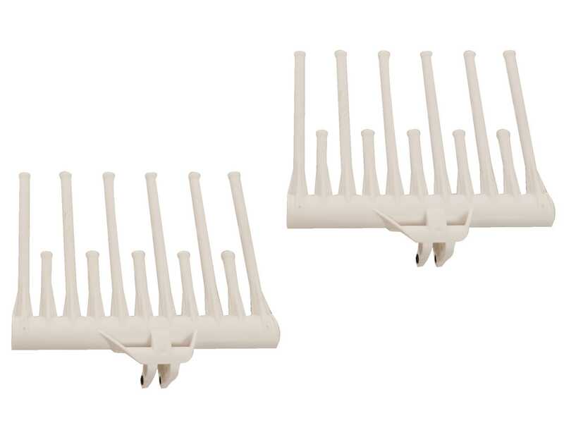 Lisam Oliveco - Peigne vibreur &eacute;lectrique &agrave; batterie - Avec dents en Nylon  - 230-330 cm - Perche t&eacute;lescopique