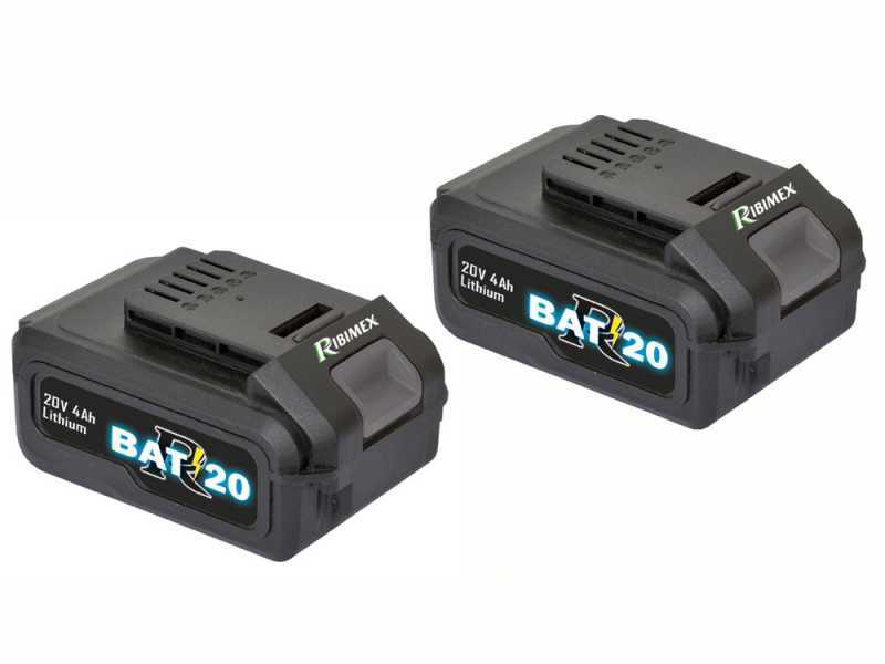 Ribimex PRBAT20-ASBSB - Souffleur aspirateur de feuilles &agrave; batterie 40 V 4 Ah 