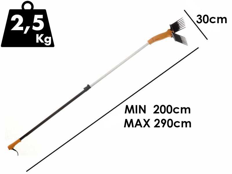 Volpi Olytech Dualcomb 13 - Peigne vibreur &eacute;lectrique &agrave; batterie 200-290 cm perche t&eacute;lescopique