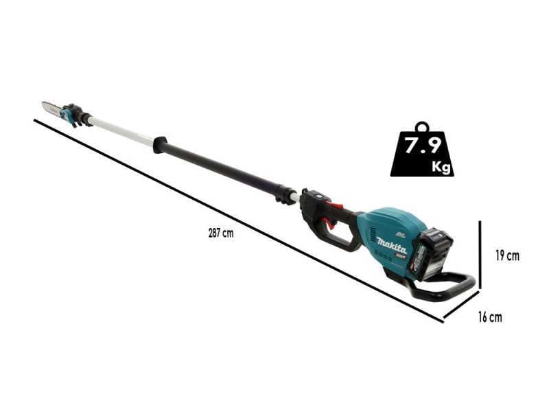 Perche &eacute;lagueuse t&eacute;lescopique &agrave; batterie Makita UA004G de 40V 2,5Ah - Batterie et chargeur inclus