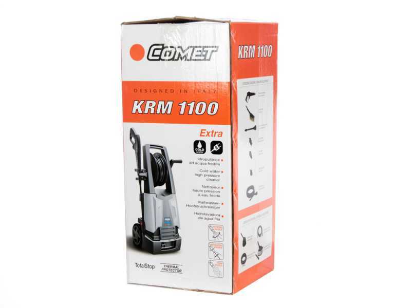 Nettoyeur haute pression Comet KRM 1100 Extra &eacute;lectrique &agrave; eau froide - avec enrouleur - 125 bars