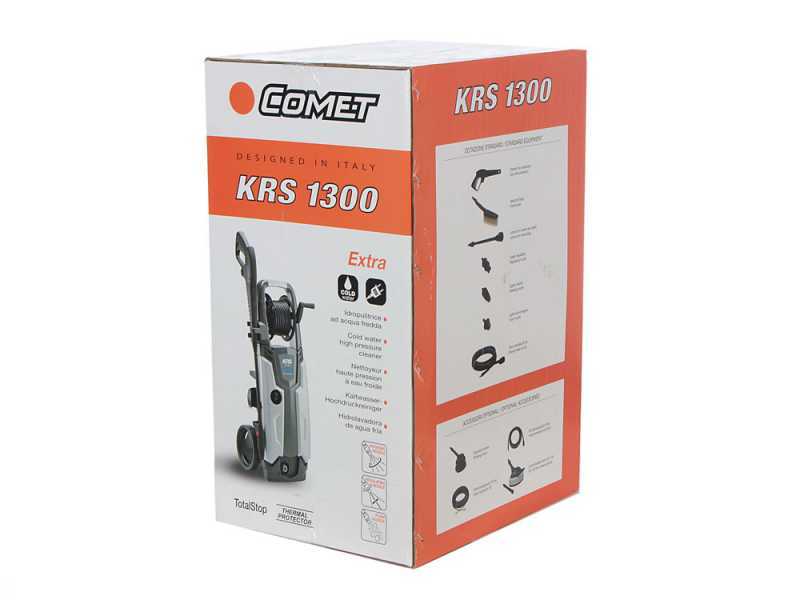 Nettoyeur haute pression Comet KRS 1300 Extra &eacute;lectrique &agrave; eau froide - avec enrouleur - 150 bar