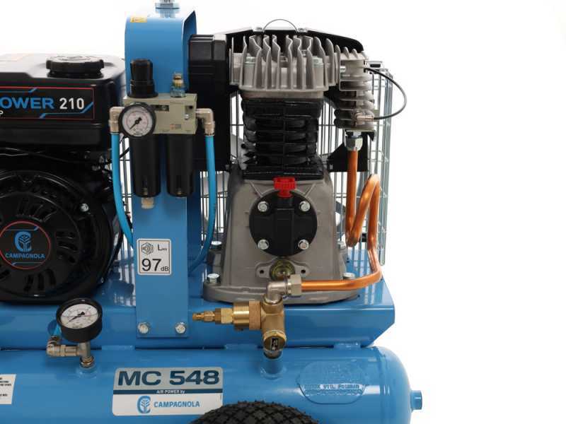 KIT Motocompresseur Campagnola MC 548 7HP + 2 Peignes Vibreurs pneumatiques Tuono Evo