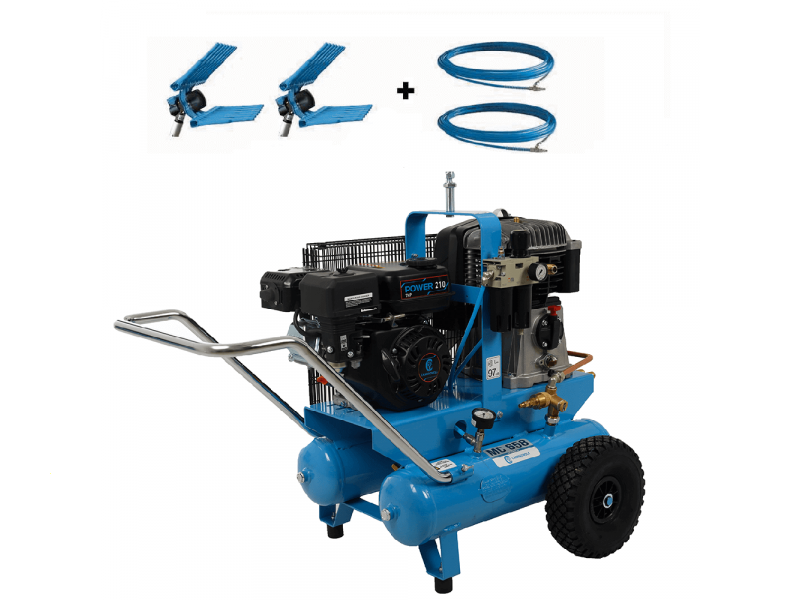 KIT Motocompresseur Campagnola MC 658 7CV + 2 Peignes vibreurs pneumatiques Tuono Evo