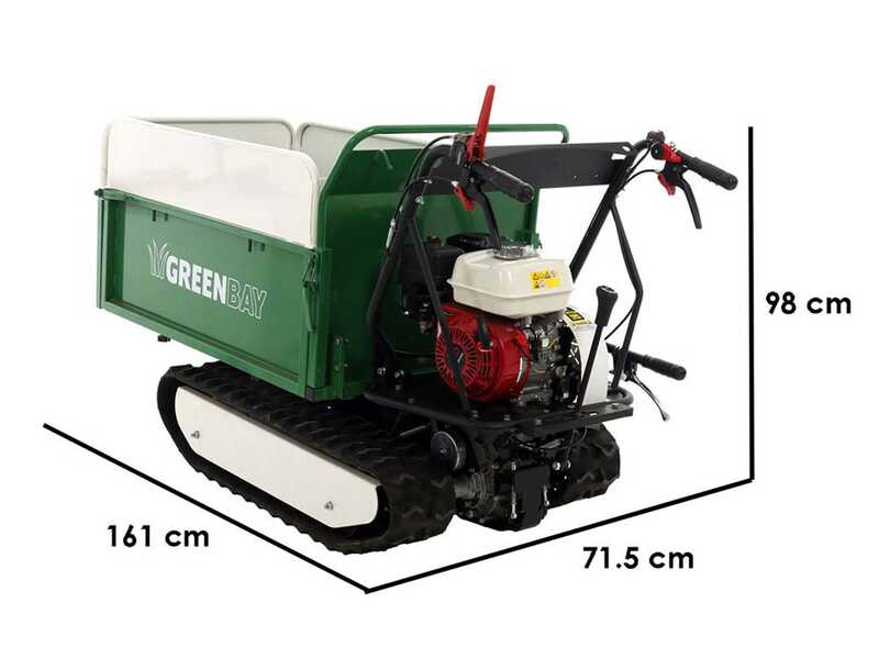 Brouette &agrave; moteur GreenBay EXPANDER 500 HONDA GX200 - Caisson extensible - Charge 500 kg